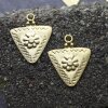 5 Matte Gold Ethnic Charms Pendant