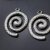 1 Antique Silver Statement Spiral Charms Pendant
