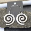 1 Antique Silver Statement Spiral Charms Pendant