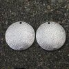 5 Antique Silver Textured Charms