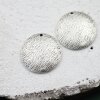 5 Antique Silver Textured Charms