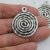 1 Antique Silver Spiral Charms Pendant