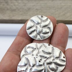 5 Zamak Anhänger, altsilber