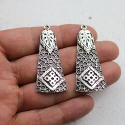 1 Antique Silver Ethnic Charms Pendant