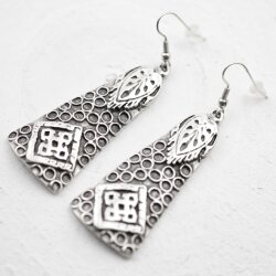 1 Antique Silver Ethnic Charms Pendant
