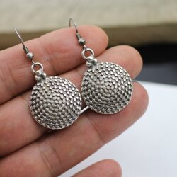 Dotted Round Earrings
