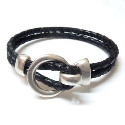 5 Ring Haken Verschlüsse für Armbänder, Altsilber