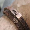 5 Haken Verschlüsse für Lederarmband. altkupfer