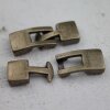 5 Antique Brass Hook Bracelet Clasps