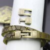 5 Haken Verschlüsse für Lederarmband. altmessing