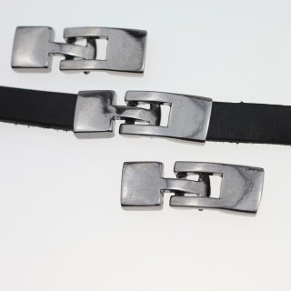 5 Gunmetal Hook Bracelet Clasps