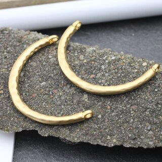 1 Matte Gold Half cuff bracelet findings