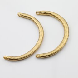 1 Matte Gold Half cuff bracelet findings