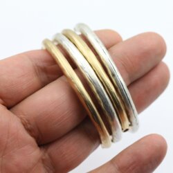 1 Matte Gold Half cuff bracelet findings