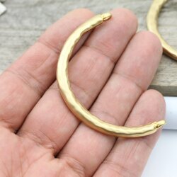 1 Matte Gold Half cuff bracelet findings