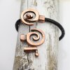 5 Spiralen Armband-Verschluss altkupfer