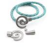 5 Spiralen Armband-Verschluss Grau Silber