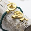 5 Spiralen Armband-Verschluss mattgold