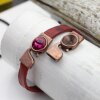 5 Armband Verschluss für 12 mm Rivoli Swarovski oder Preciosa Kristalle, altkupfer