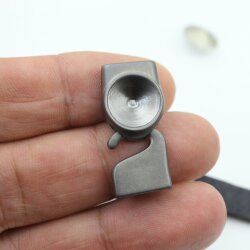 5 Armband Verschluss für 12 mm Rivoli Swarovski oder Preciosa Kristalle, Gunmetal