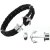 5 Dark Antique Silver Anchor Bracelet Clasps & Slider Beads