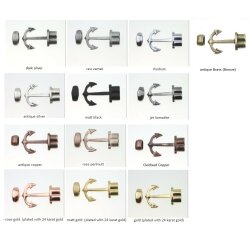 5 Gunmetal Anchor Bracelet Clasps & Slider Beads