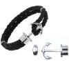 5 Gunmetal Anchor Bracelet Clasps & Slider Beads