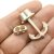 5 Rose Perlmutt Anchor Bracelet Clasps & Slider Beads