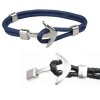 5 Rhodium Imitation Anchor Bracelet Clasps & Slider Beads