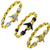 5 Light Gold Anchor Bracelet Clasps & Slider Beads