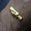 1 Matte Gold Handshake Bracelet Connector