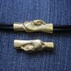 1 Matte Gold Handshake Bracelet Connector