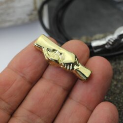 1 Gold Plated Handshake Bracelet Connector