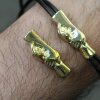 1 Gold Plated Handshake Bracelet Connector