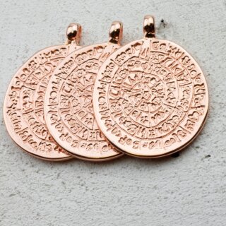 1 Anhnger Diskos von Phaistost 39x29 mm, rosegold