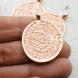 1 Disc Of Phaistos Pendant 39x29 mm, rose gold