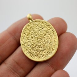 1 Anhnger Diskos von Phaistost 39x29 mm, gold