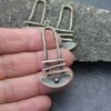 5 Antique Brass Tribal Ethnic Statement Charms Pendant