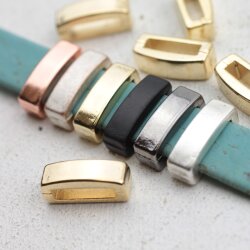 10 Gun Metal Slider Beads, Spacers Beads for jewelery making