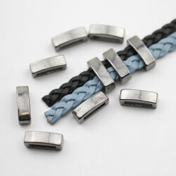 10 Gun Metal Slider Beads, Spacers Beads for jewelery making