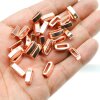 10 Rose Gold Slider Beads, Spacers Beads for jewelery making