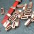 10 Rose Gold Slider Beads, Spacers Beads for jewelery making
