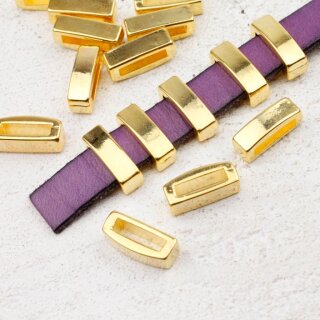 10 Gold Slider Beads, Spacers Beads for jewelery making