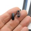 10 Matte Black Slider Beads, Spacers Beads for jewelery making