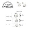 14 mm Swarovski Crystal Stud Earrings Rivoli Earrings with Swarovski Crystals Light Colorado Topaz