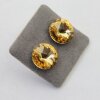 14 mm Swarovski Crystal Stud Earrings Rivoli Earrings with Swarovski Crystals Light Colorado Topaz