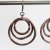 Antique Copper Circle Earrings- three circle