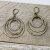 Antique Brass Circle Earrings- three circle