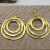Gold Circle Earrings- three circle