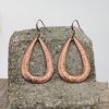 Antique Copper Drop Earrings with hole